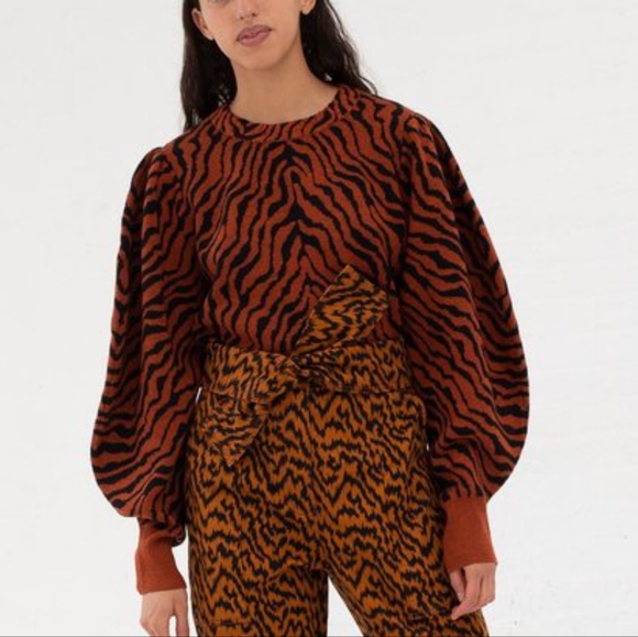 Ulla Johnson 100% Merino Wool Massey Pullover Sweater Crew Scoop